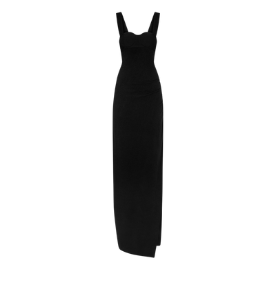 STRETCH VISCOSE KNIT EVENING DRESS image number 0