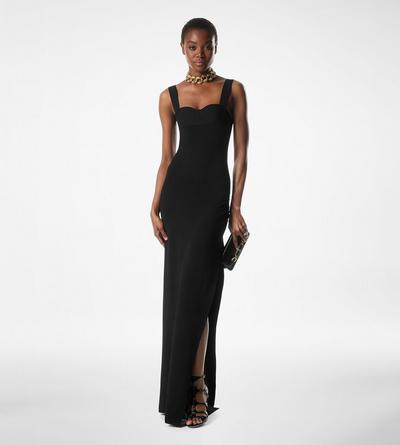 STRETCH VISCOSE KNIT EVENING DRESS image number 2