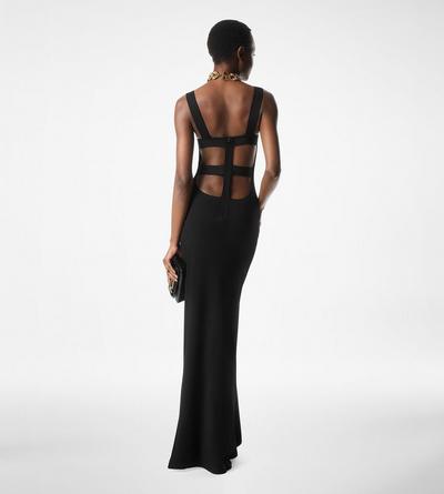 STRETCH VISCOSE KNIT EVENING DRESS image number 3