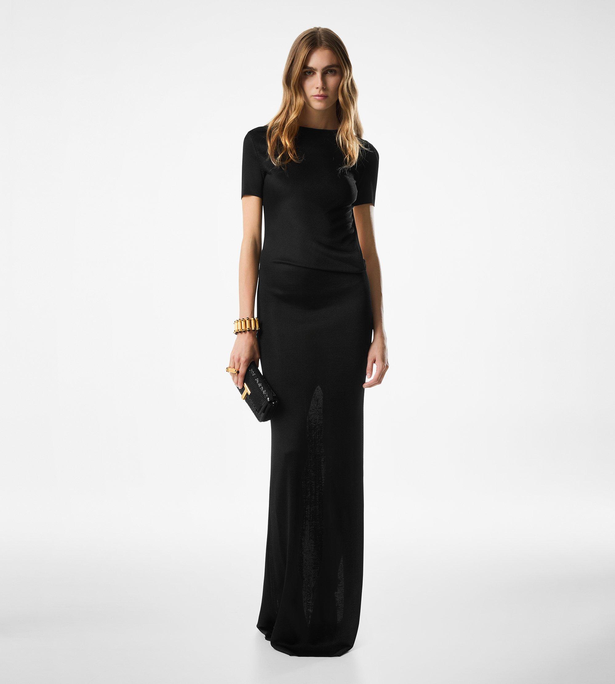 LONG DRESS WITH CUT OUT AND CHAIN CLOSURE | Tom Ford Fashion