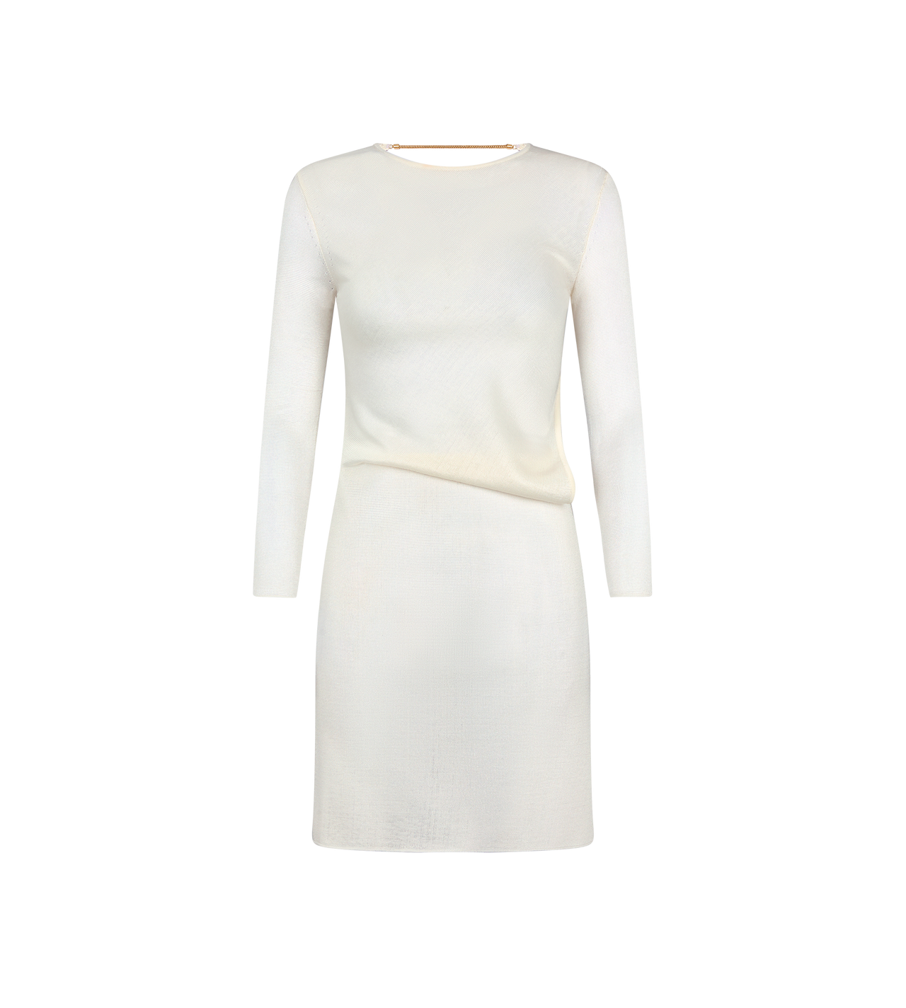 SHORT DRESS WITH CUT OUT AND CHAIN CLOSURE image number 0
