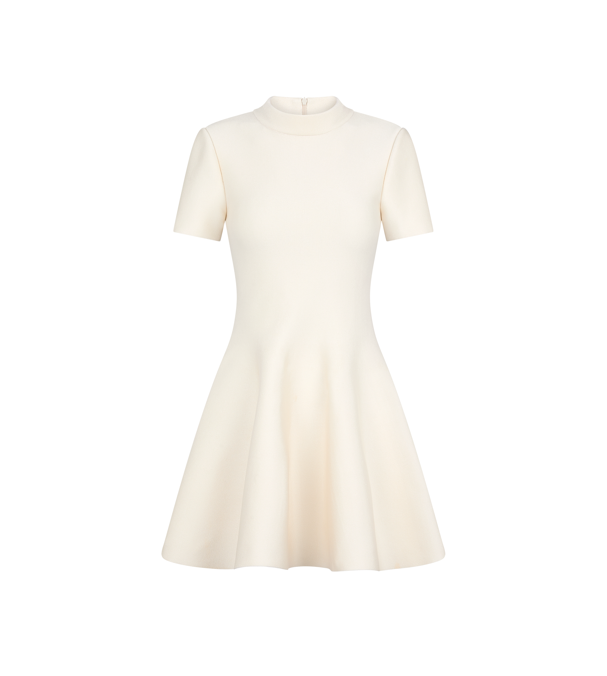 SHORT TULIP SKIRT DRESS WITH MOCK NECK