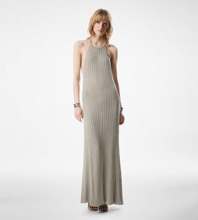LONG HALTERNECK DRESS WITH OPEN BACK AND TOM FORD METAL PLAQUE image number 2