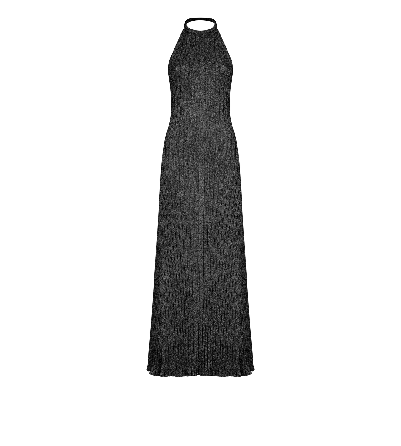 LONG HALTERNECK DRESS WITH OPEN BACK AND TOM FORD METAL PLAQUE image number 0