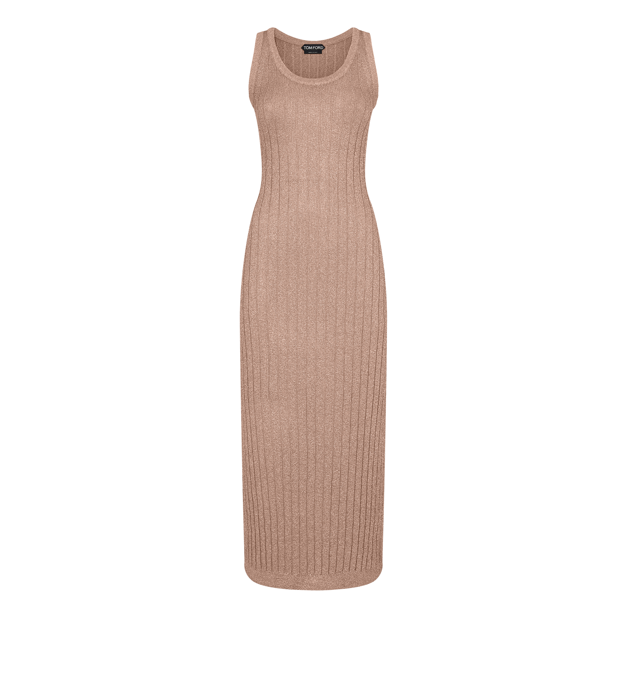 ANKLE LENGTH VEST DRESS WITH TOM FORD METAL PLAQUE