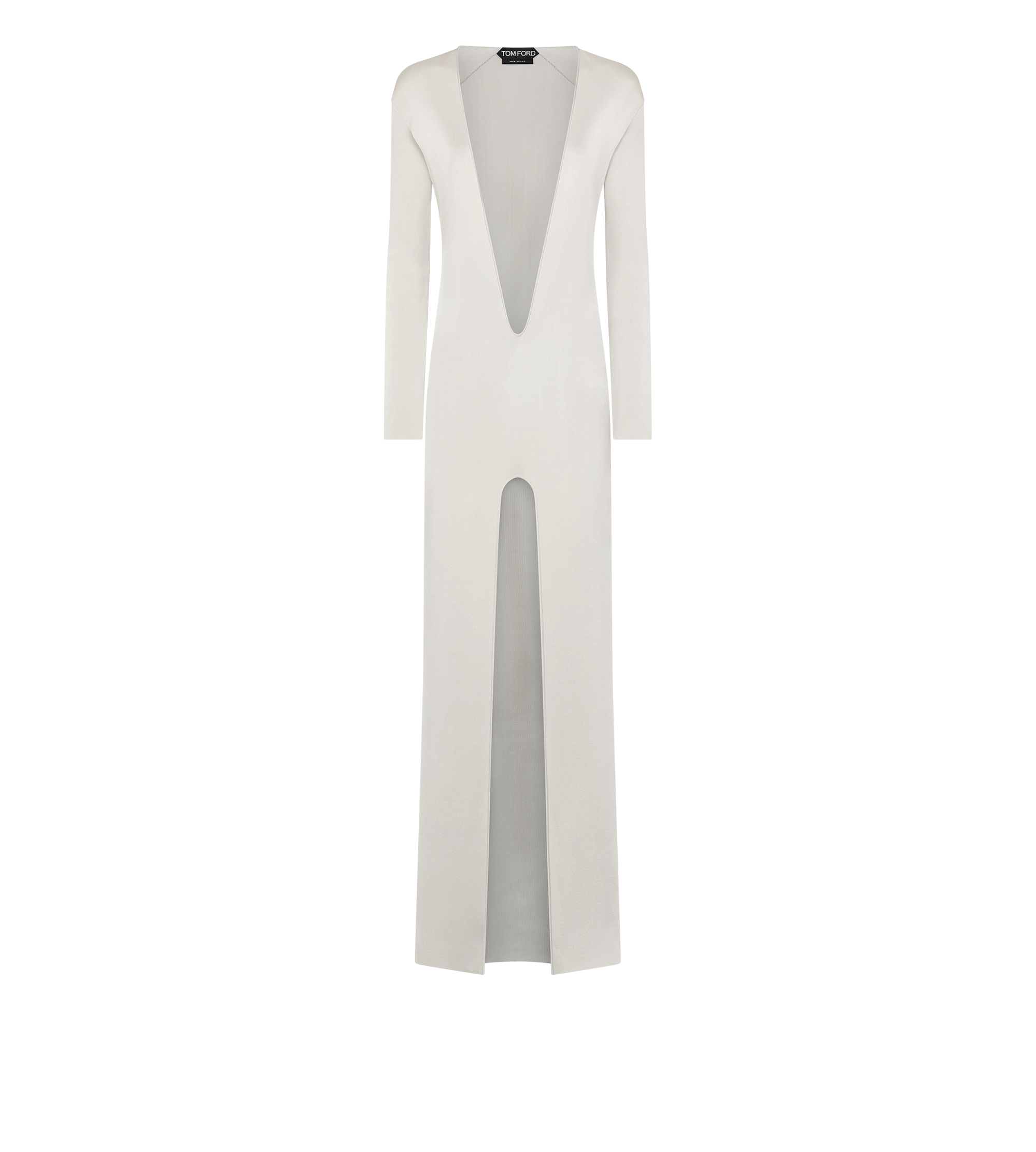 ABITO DA SERA IN MAGLIA FINE CON SCOLLO PROFONDO E PARTE ANTERIORE ALTA