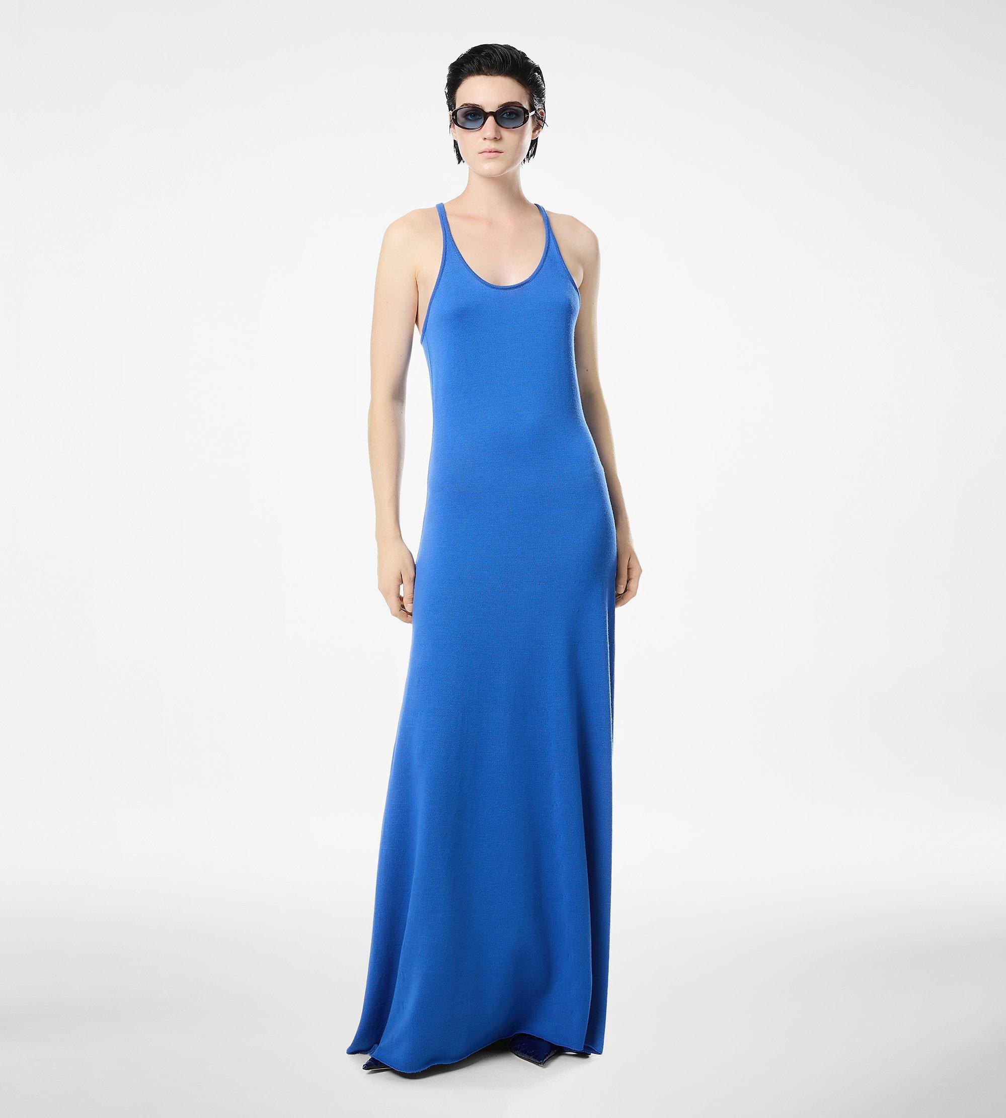 FINE MERINO SLEEVELESS LONG TANK DRESS