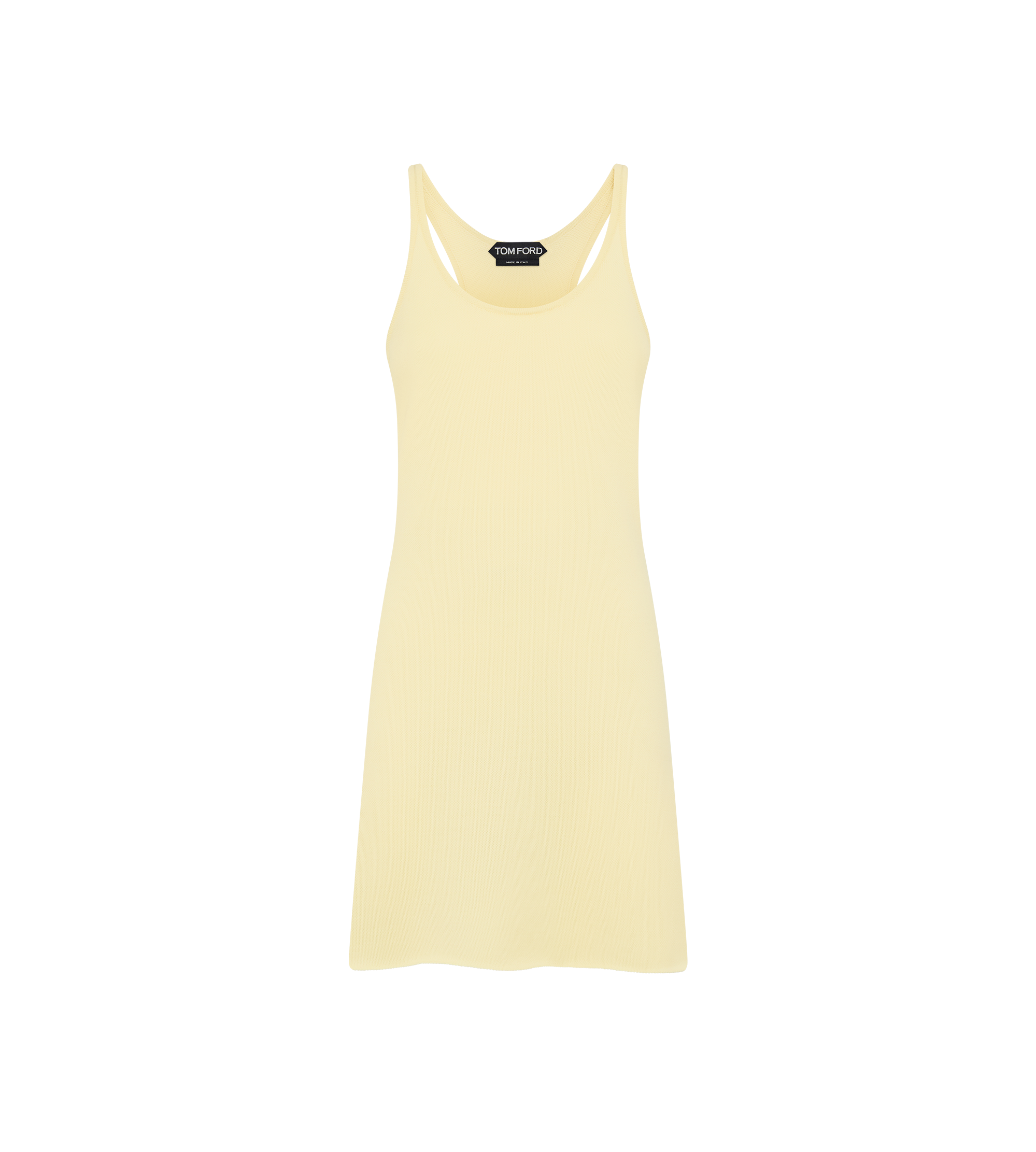 TOM FORD Women's Merino Pique Sleeveless Short Tank Dress | Yellow | Size XS