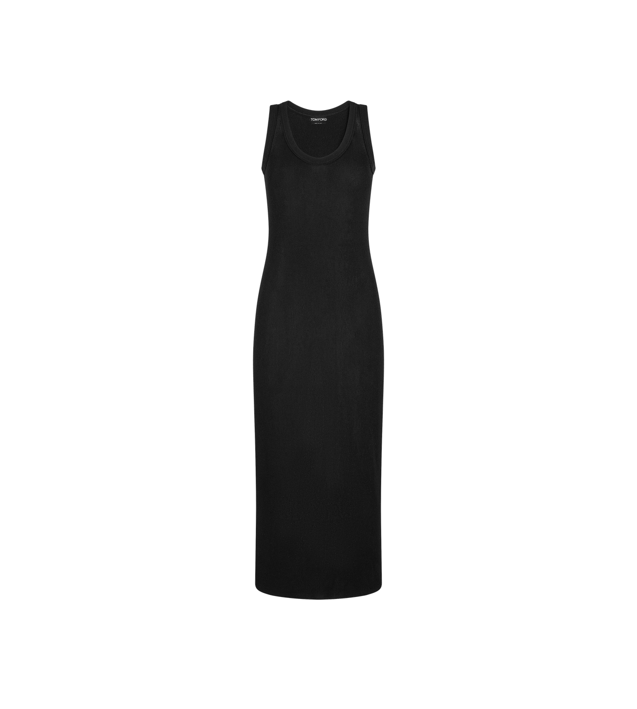 MICRO SEQUINS EMBELLISHED RIB MID-LENGTH TANK DRESS image number 0