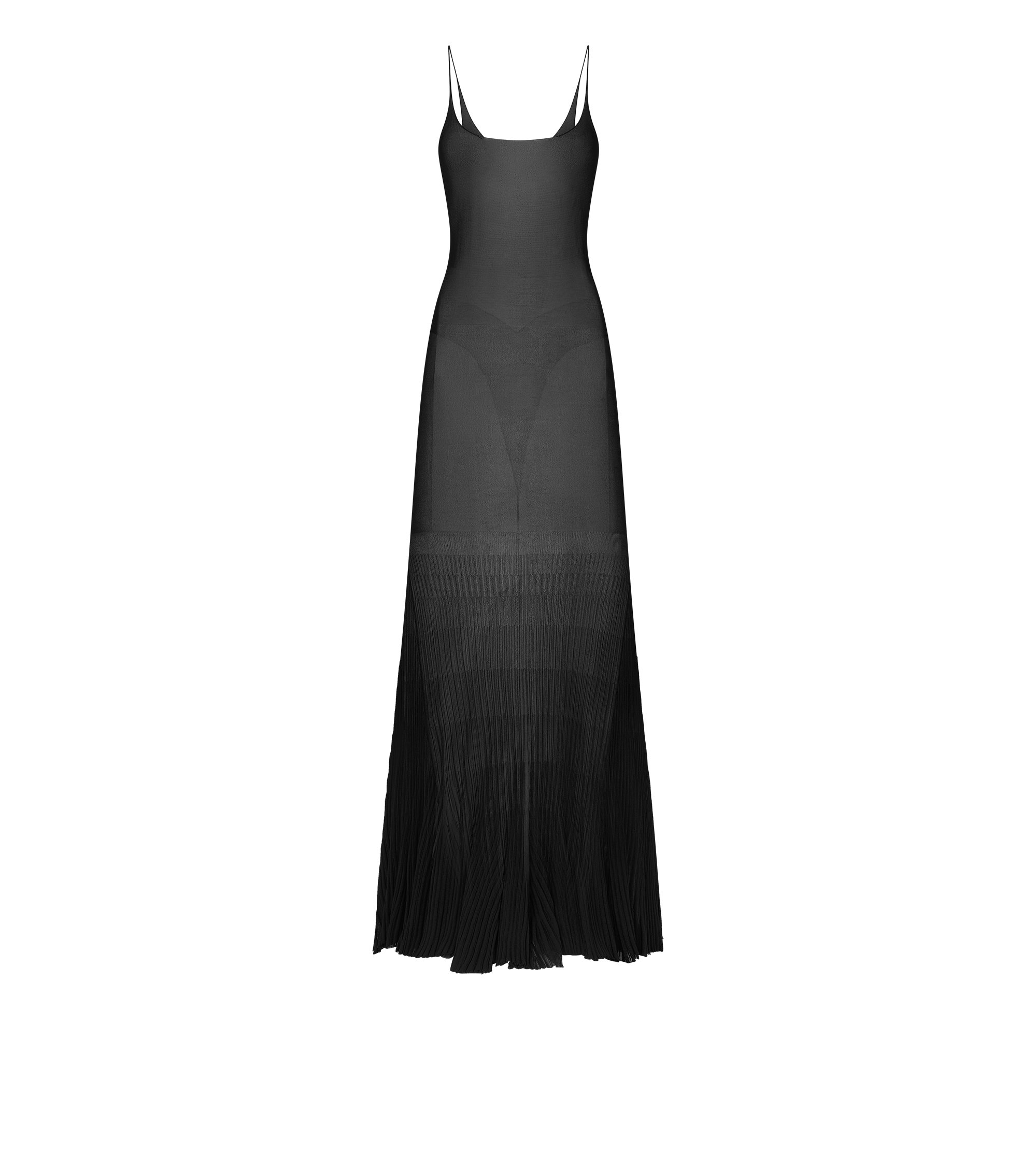 FLOOR LENGTH SHEER KNIT SLIP DRESS | TOM FORD Fashion