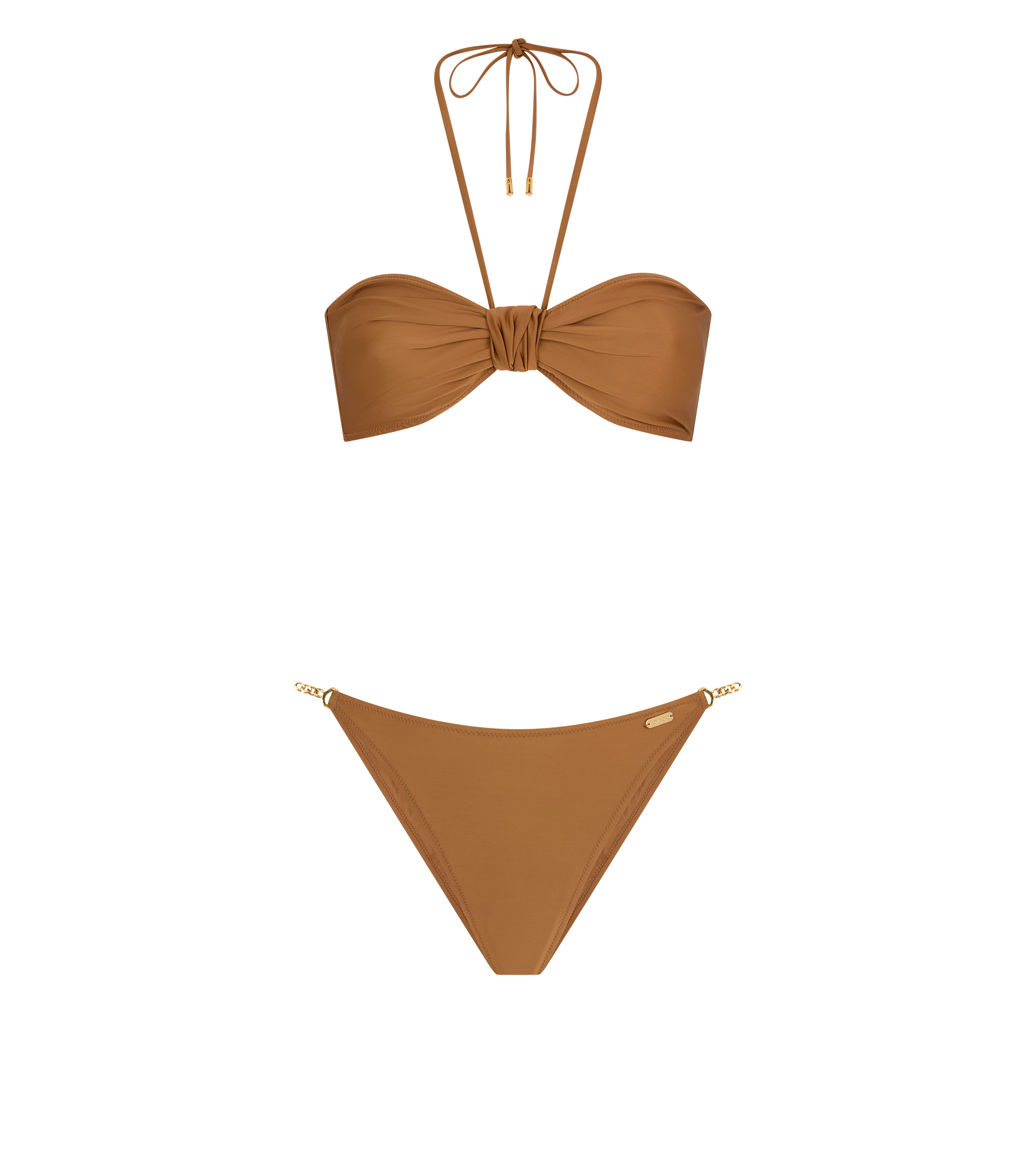 SATIN JERSEY HALTERNECK BIKINI