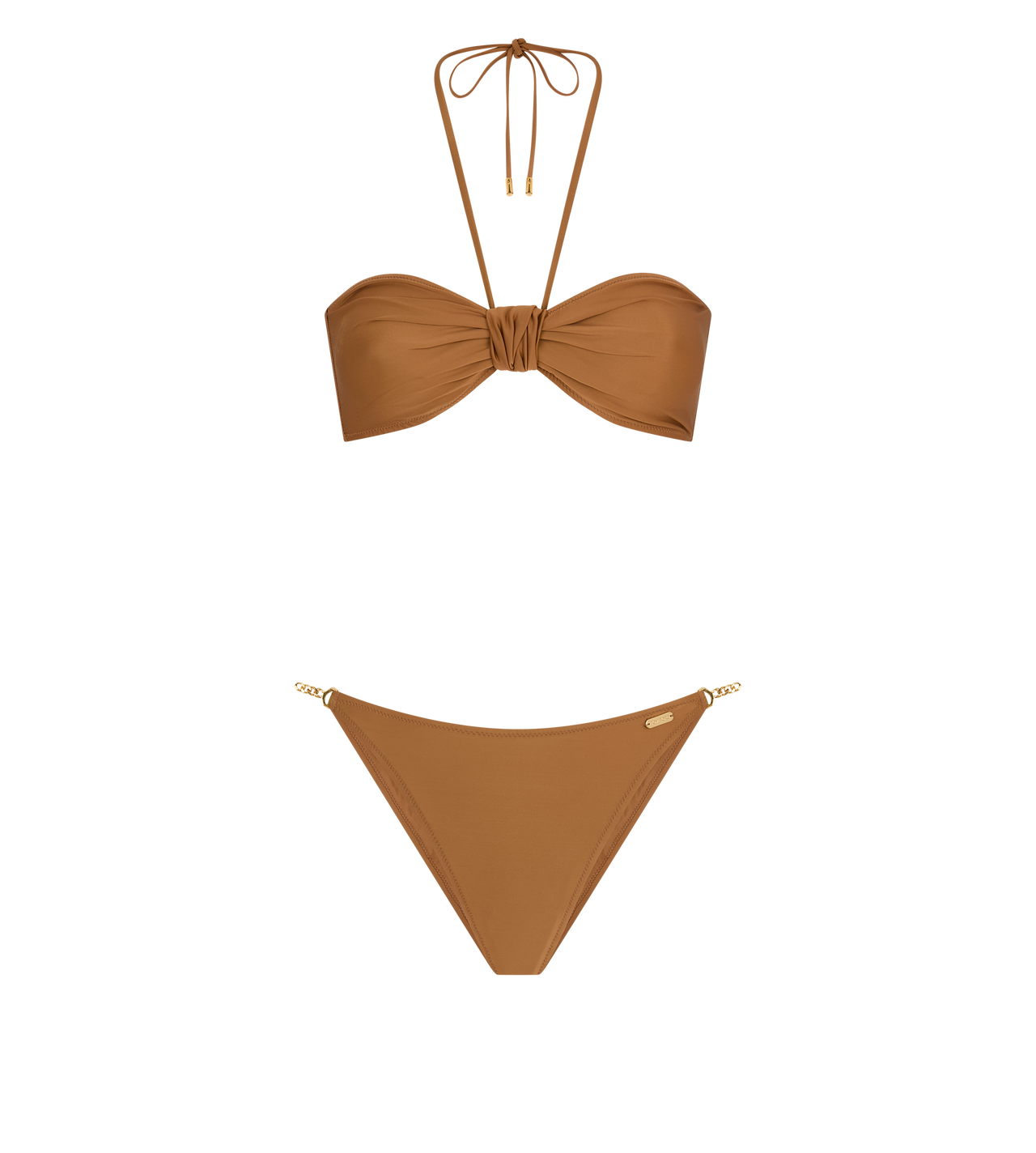 SATIN JERSEY HALTERNECK BIKINI image number 0