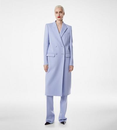 TOM FORD WOOL BABY LAVENDER DOUBLE FACE LIGHT WOOL V-NECK BODYSUIT