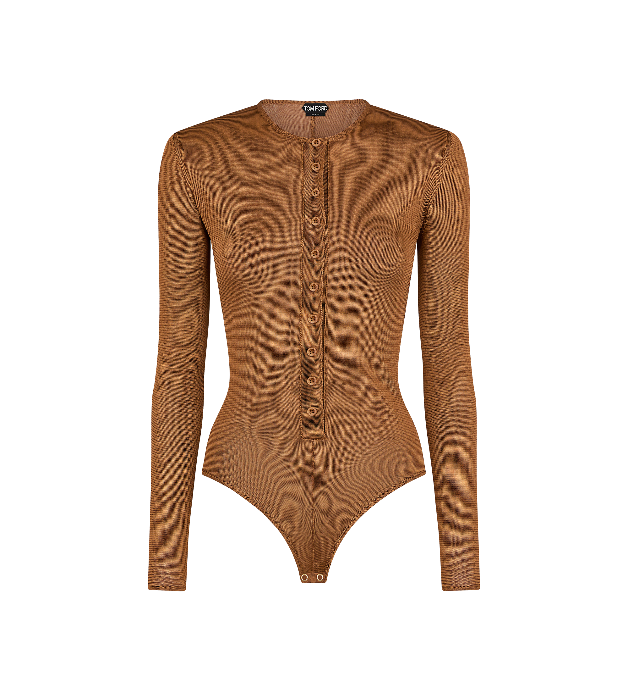 LONG SLEEVE HENLEY KNIT BODYSUIT