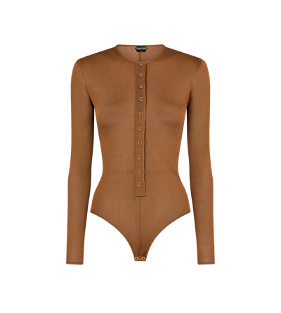 LONG SLEEVE HENLEY KNIT BODYSUIT