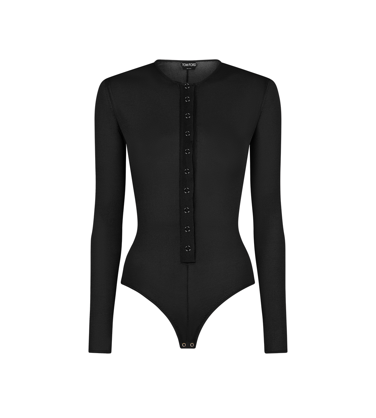 LONG SLEEVE HENLEY KNIT BODYSUIT image number 0