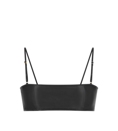 STRETCH SATIN BANDEAU BRALETTE