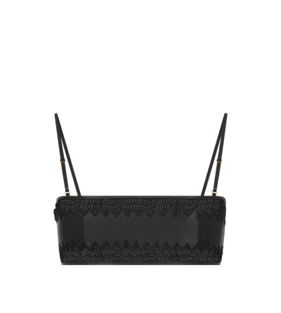 STRETCH SATIN BANDEAU BRALETTE