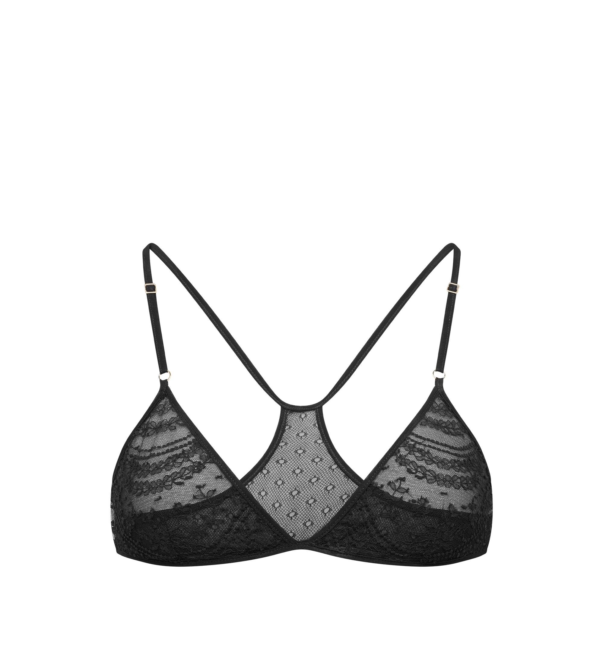 WAVE LACE RACERBACK TRIANGLE BRALETTE
