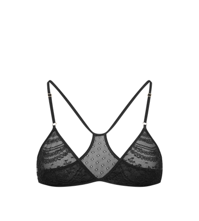 WAVE LACE RACERBACK TRIANGLE BRALETTE