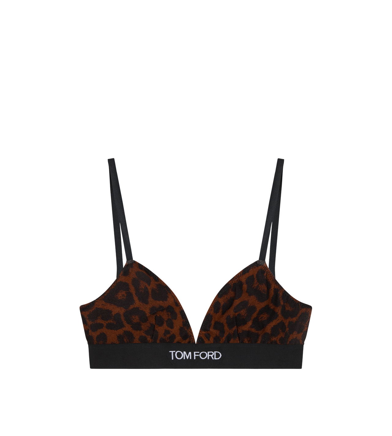 REFLECTED LEOPARD PRINTED MODAL SIGNATURE BRA image number 0