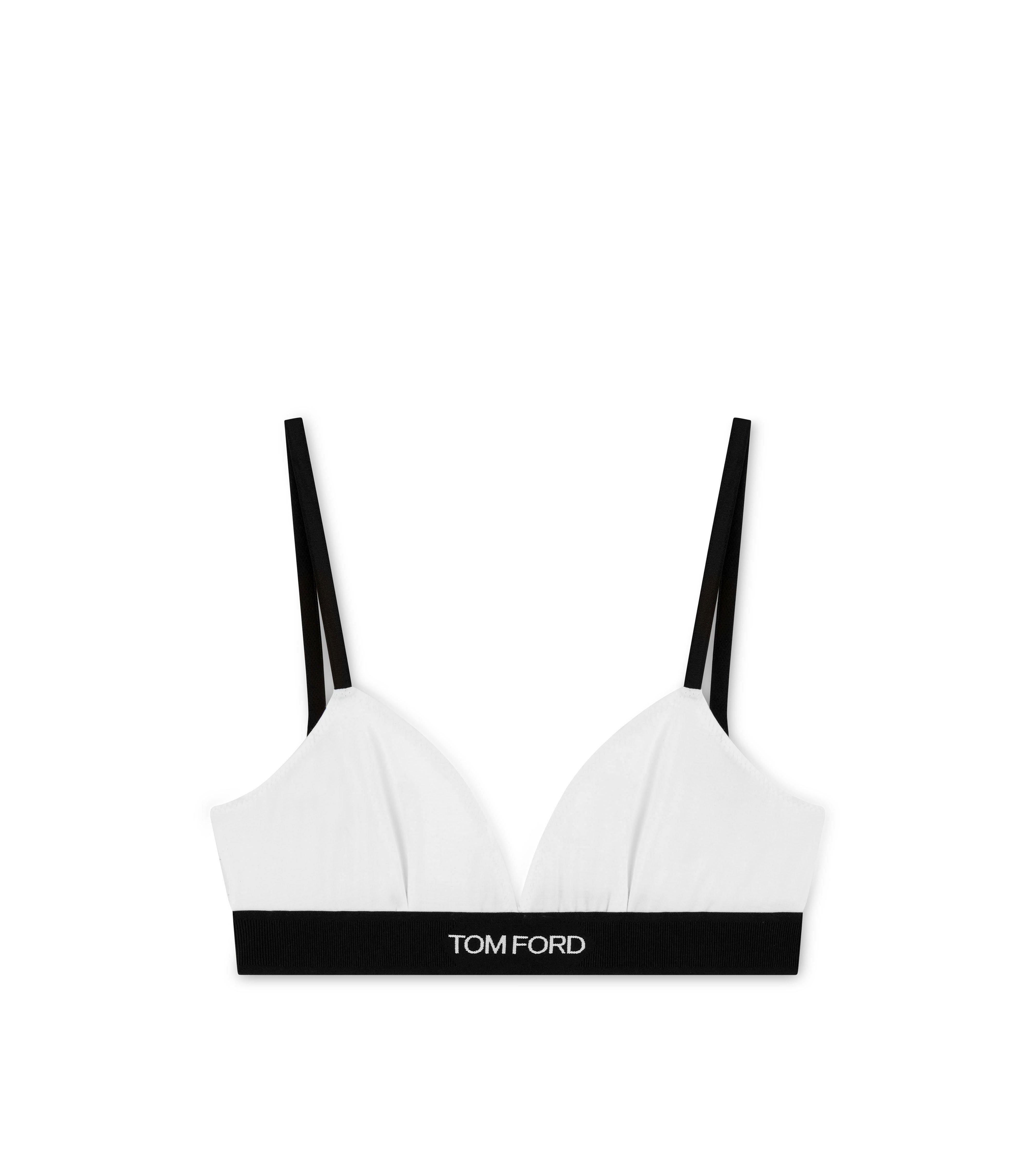 Black Semi-Sheer Bra by TOM FORD on Sale