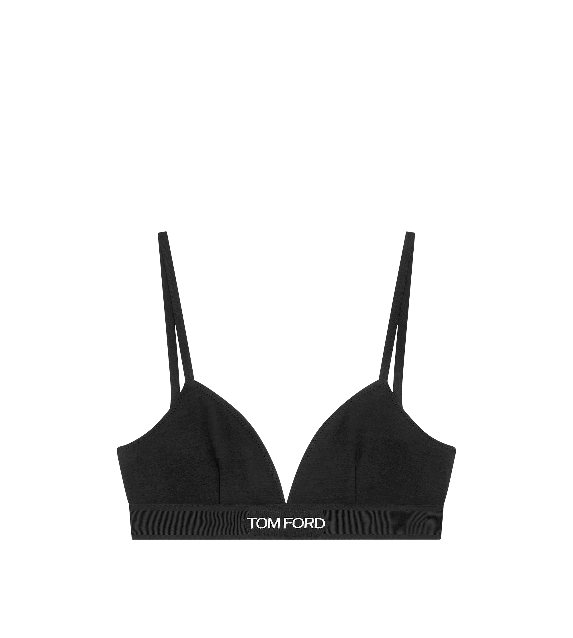 Floral tulle devoré bralette in black - Tom Ford