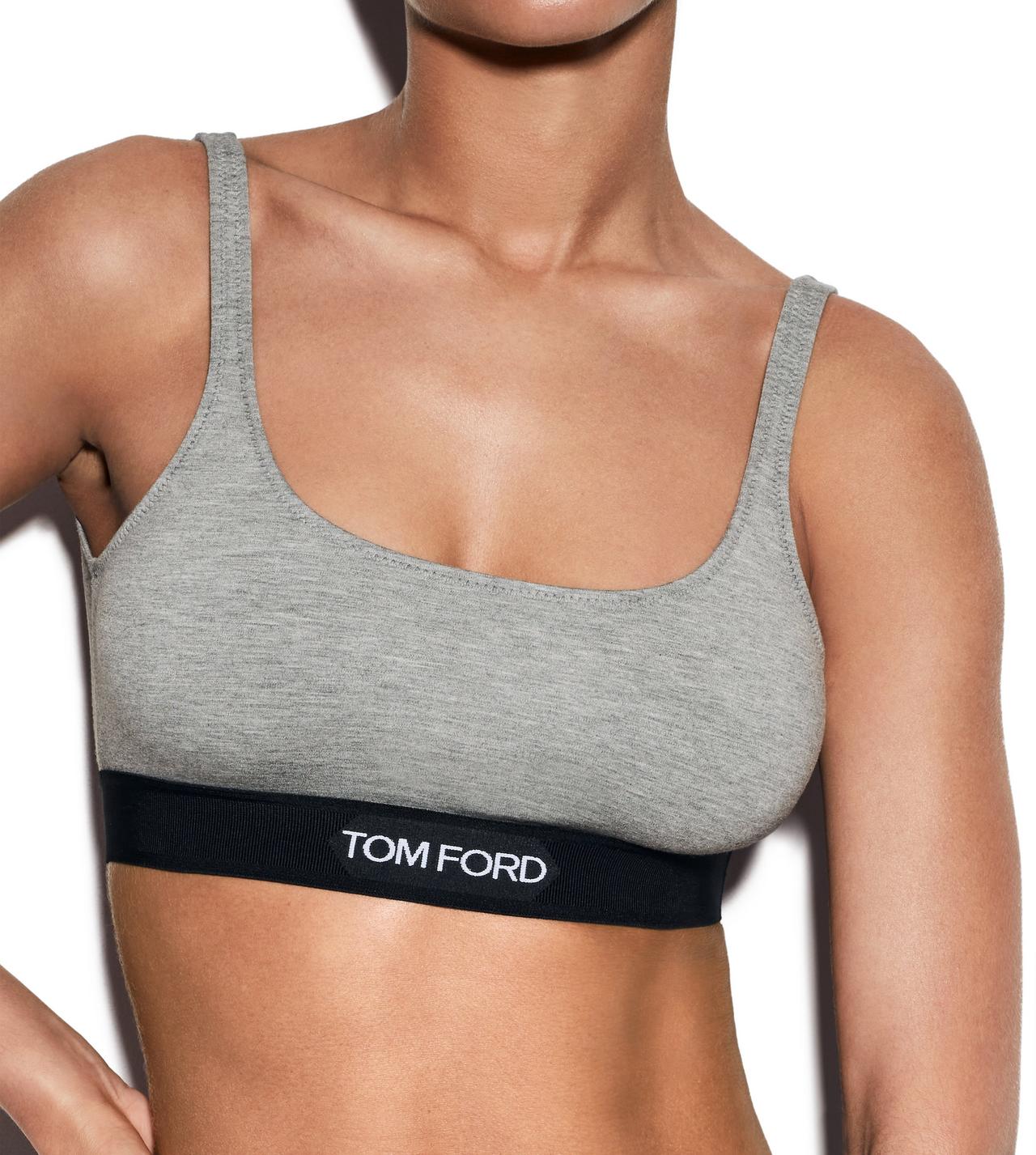 TOM FORD Signature Bralette in Grey Melange