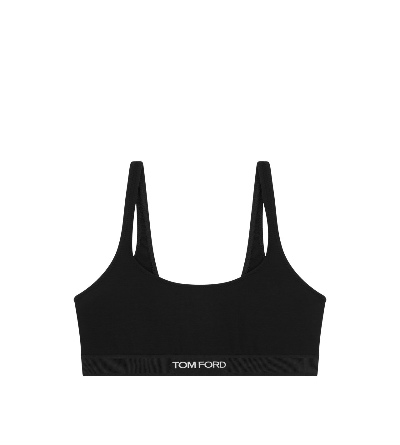 Black Logo-jacquard modal-blend bra, Tom Ford