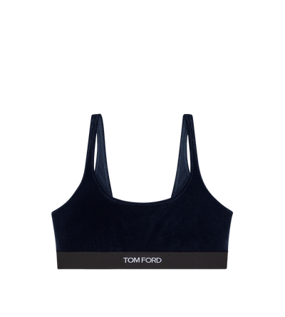 STRETCH LUSTROUS VELOUR SIGNATURE BRALETTE