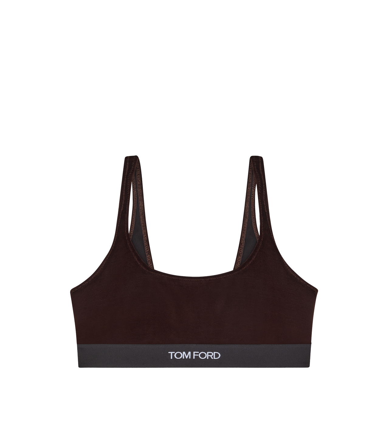 STRETCH LUSTROUS VELOUR SIGNATURE BRALETTE image number 0