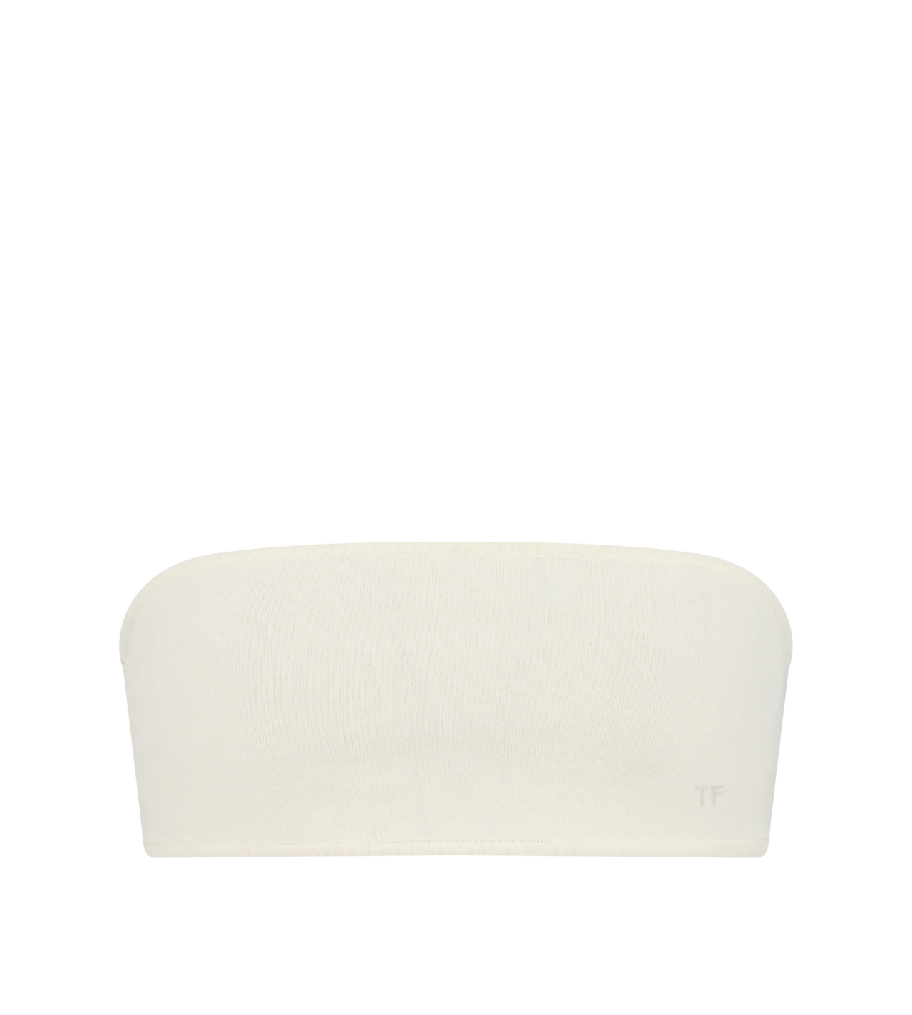 STRAPLESS BANDEAU WITH TONAL TF EMBROIDERED LOGO image number 0