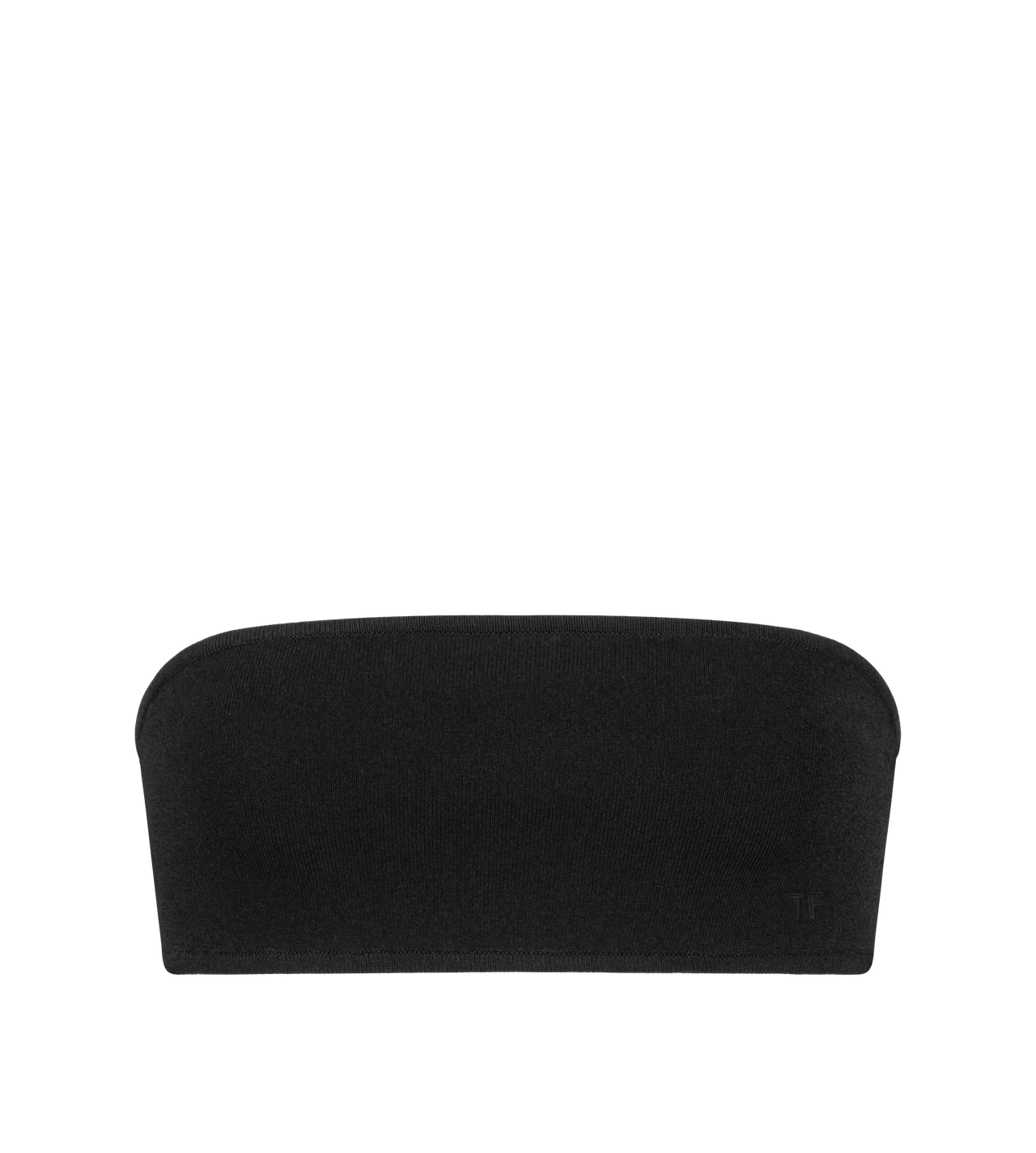 STRAPLESS BANDEAU WITH TONAL TF EMBROIDERED LOGO image number 0