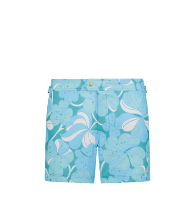 PSYCHEDELIC FLORAL PRINT SWIM SHORT