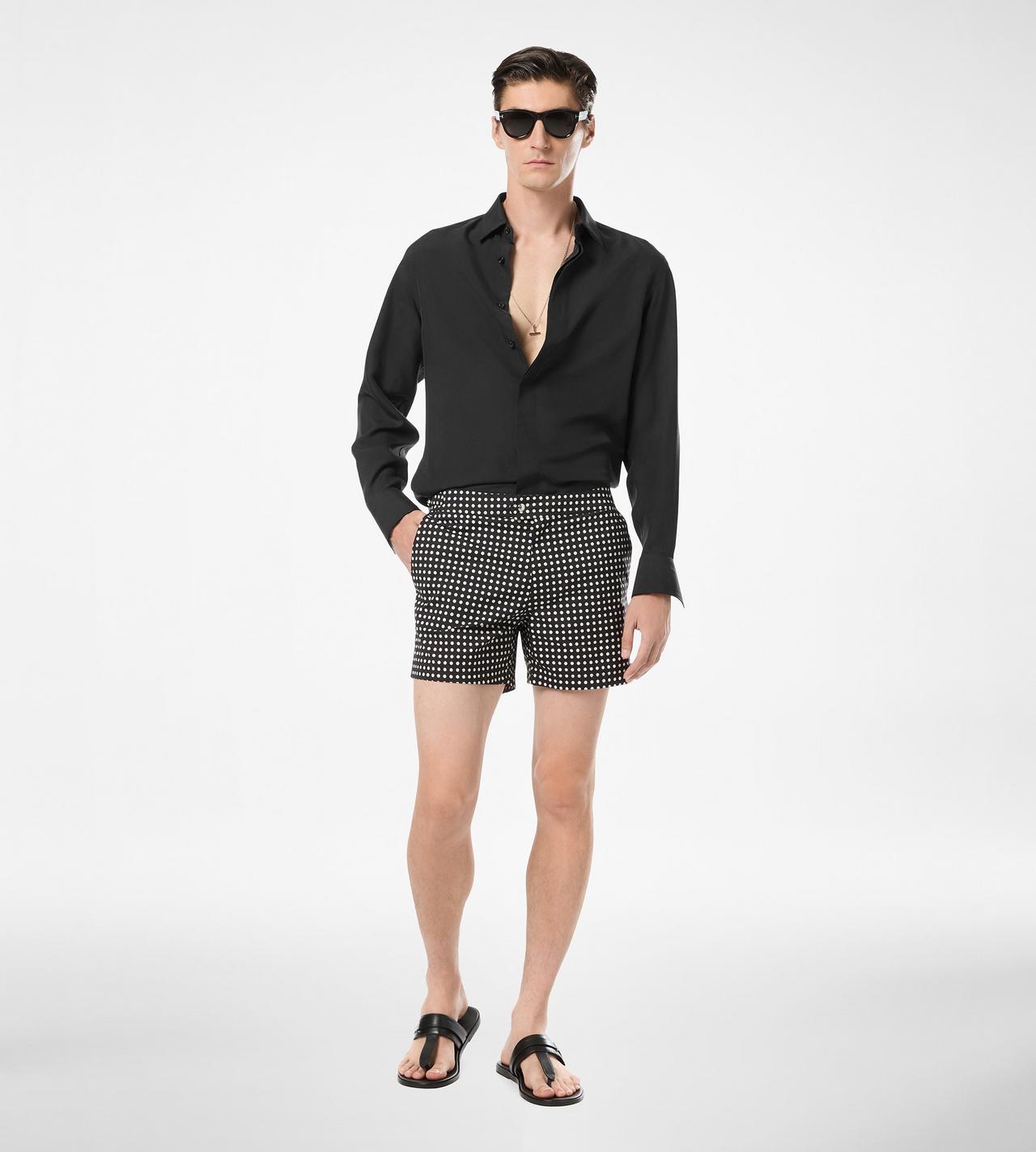 MID DOT PRINT NYLON SWIM SHORT image number 2