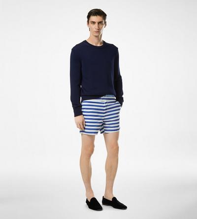 WIDE STRIPE PRINT NYLON SWIM SHORT image number 2