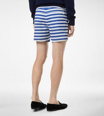 WIDE STRIPE PRINT NYLON SWIM SHORT image number 4