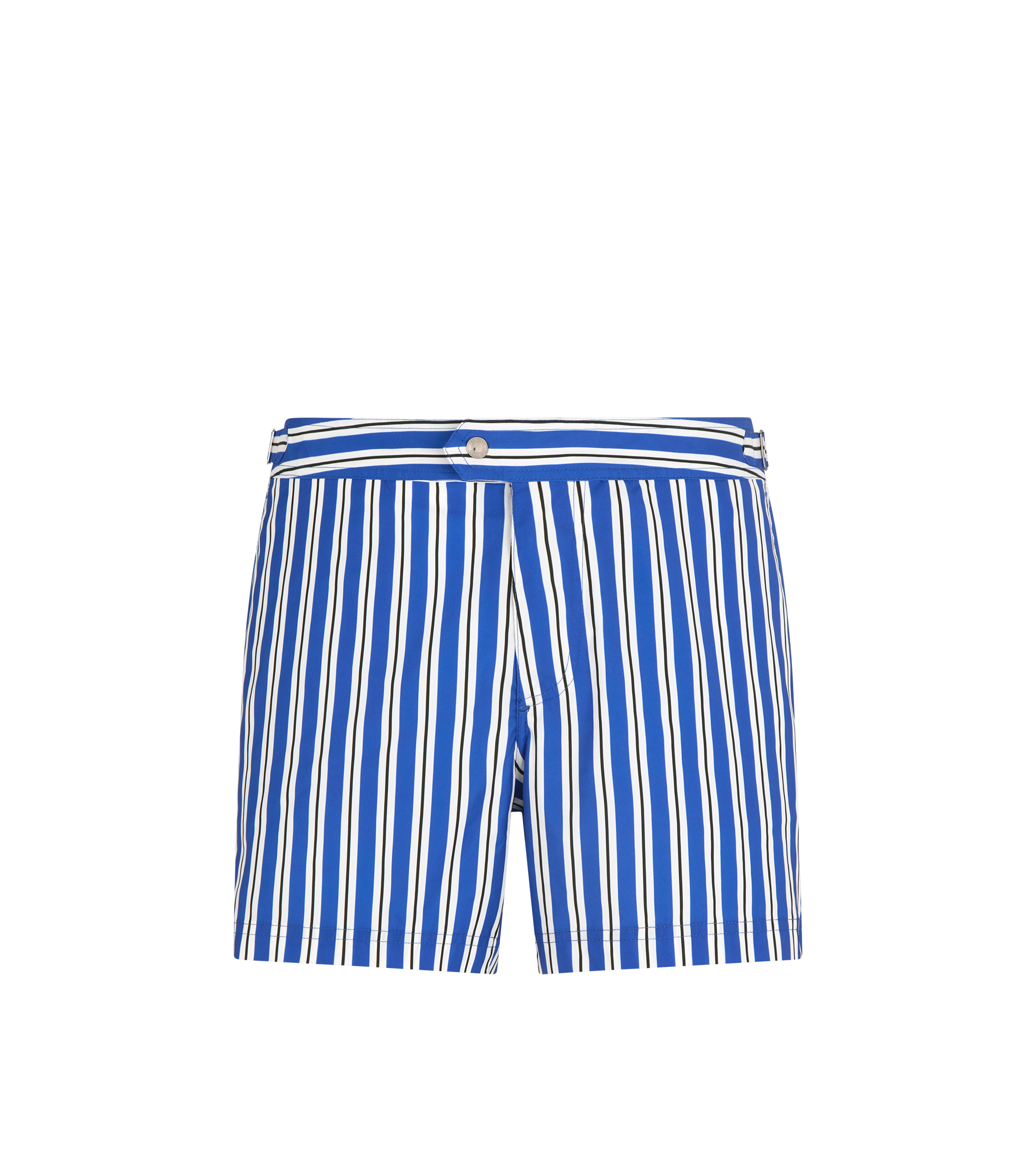 BOLD REGIMENTAL STRIPE PRINT NYLON SWIM SHORT
