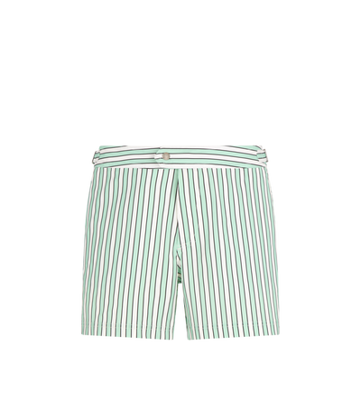 BATON STRIPE PRINT NYLON SWIM SHORT