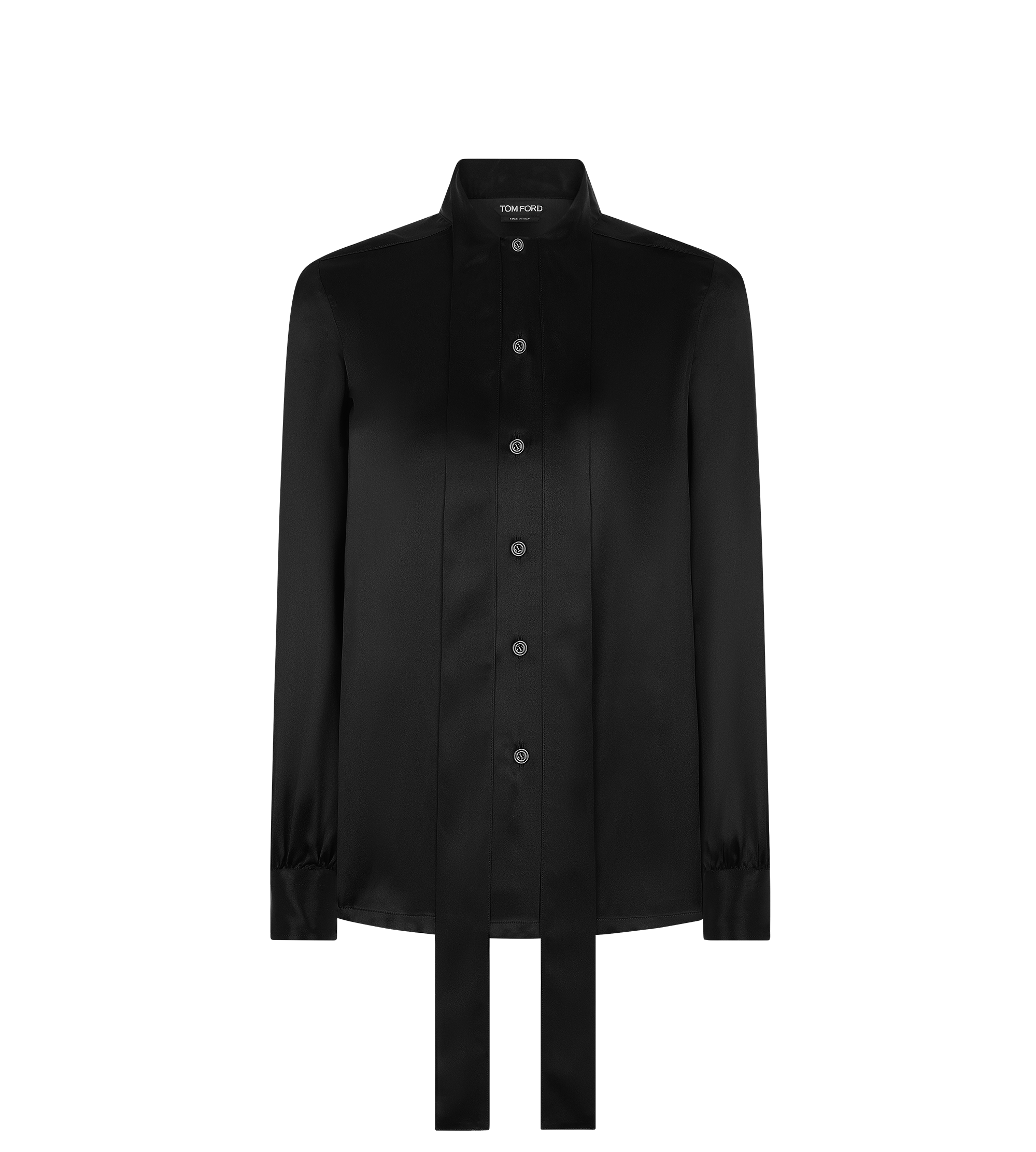 FLUID CHARMEUSE SILK LAVALLIERE SHIRT