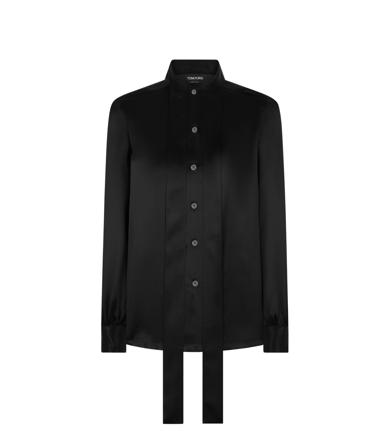 FLUID CHARMEUSE SILK LAVALLIERE SHIRT image number 0