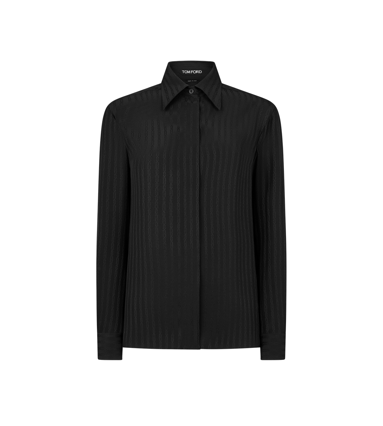 STRIPED WHITNEY FLUID SILK SHIRT image number 0