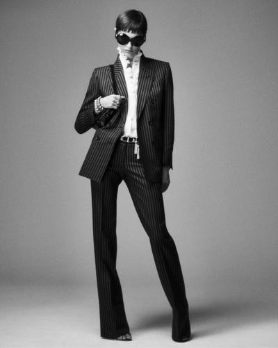 LONG SLEEVE V-NECK BLOUSE WITH PLISSE AND RUFFLES image number 2