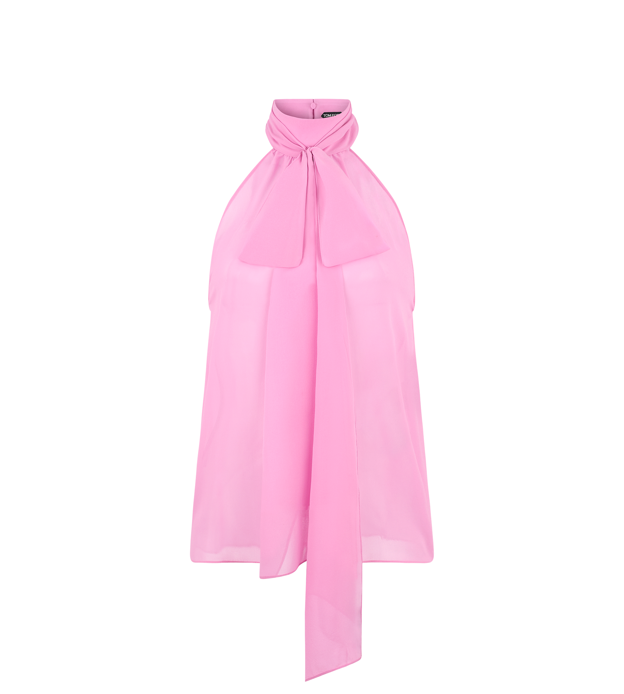 SLEEVELESS LAVALLIERE BLOUSE