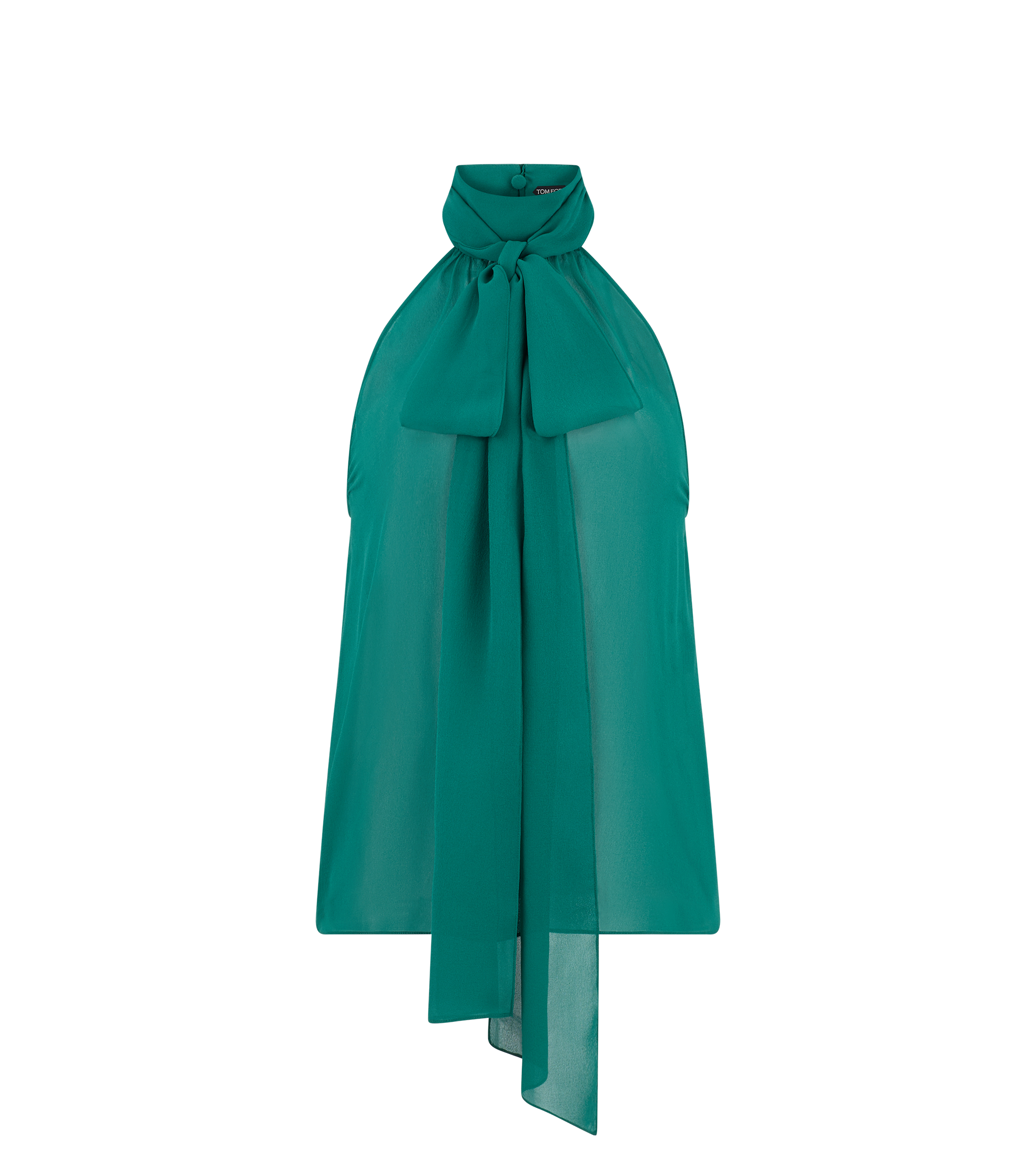 SLEEVELESS LAVALLIERE BLOUSE
