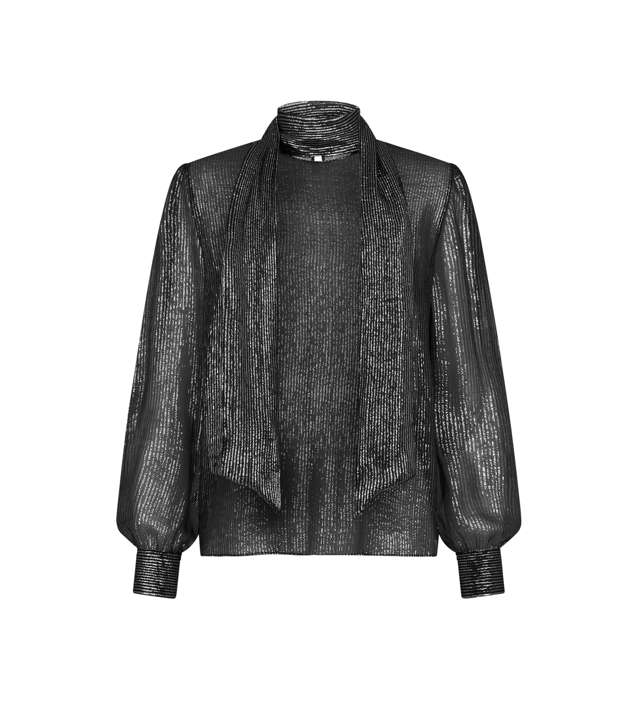 LONG SLEEVE LAVALLIERE BLOUSE image number 0