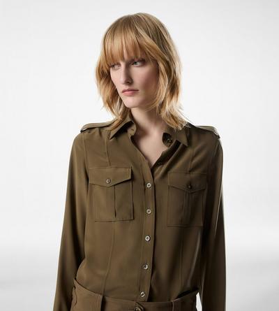 MILITARY SHIRT WITH FRONT POCKETS image number 1