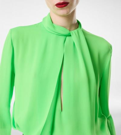 WASHED SILK GEORGETTE LONG SLEEVE BLOUSE image number 1