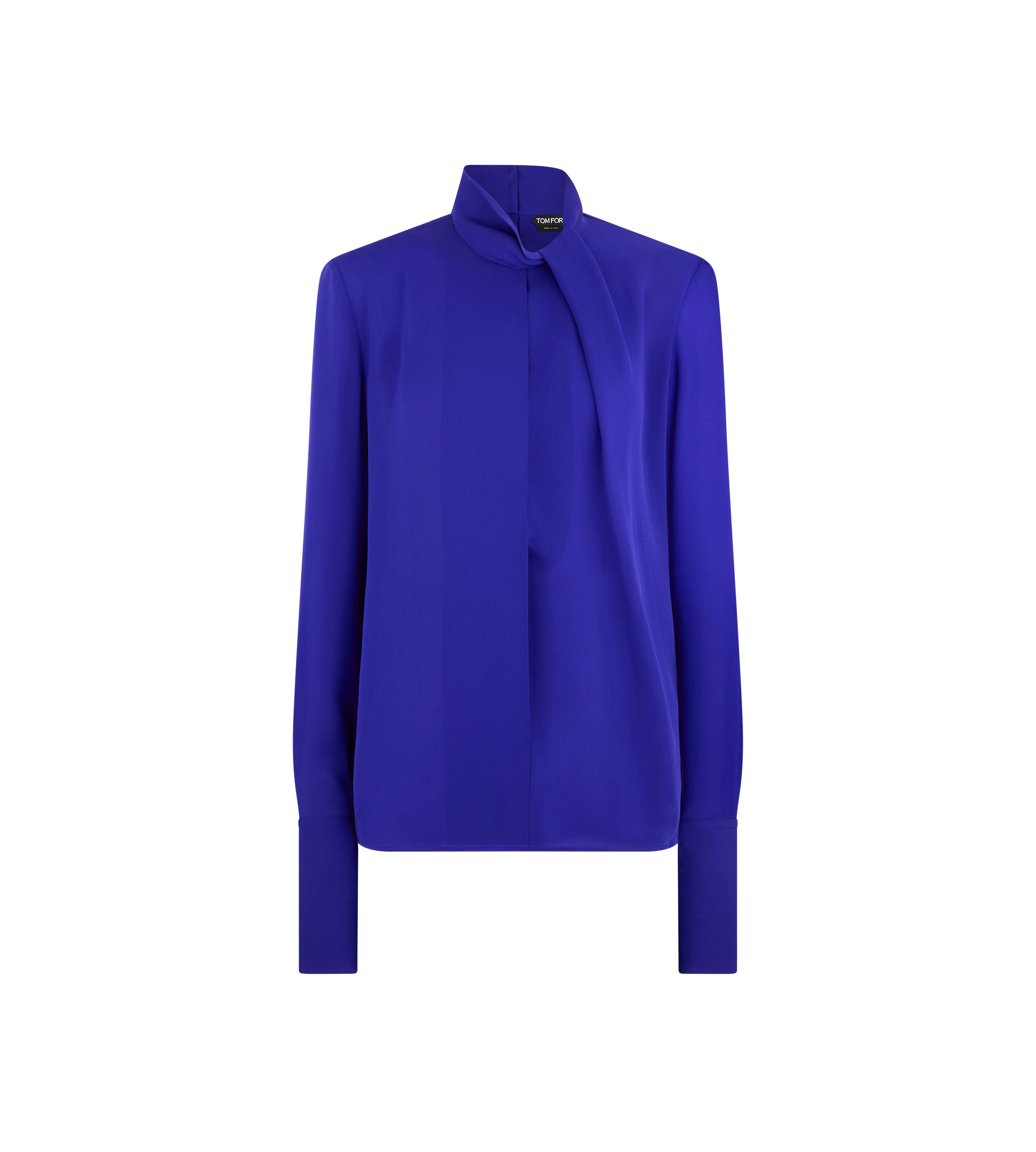 WASHED SILK GEORGETTE LONG SLEEVE BLOUSE | TOM FORD Fashion