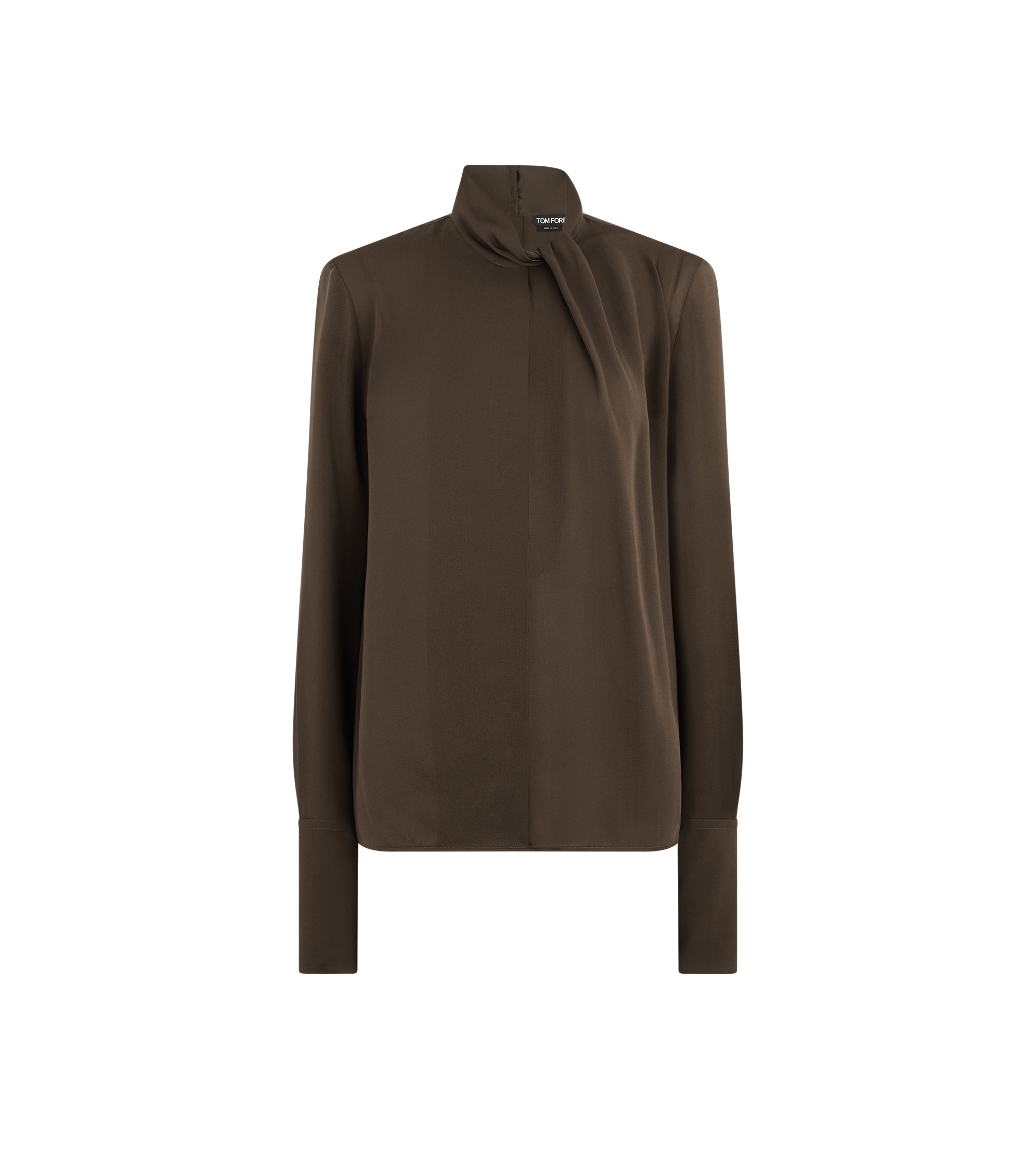 WASHED SILK GEORGETTE LONG SLEEVE BLOUSE